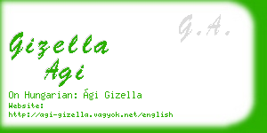 gizella agi business card